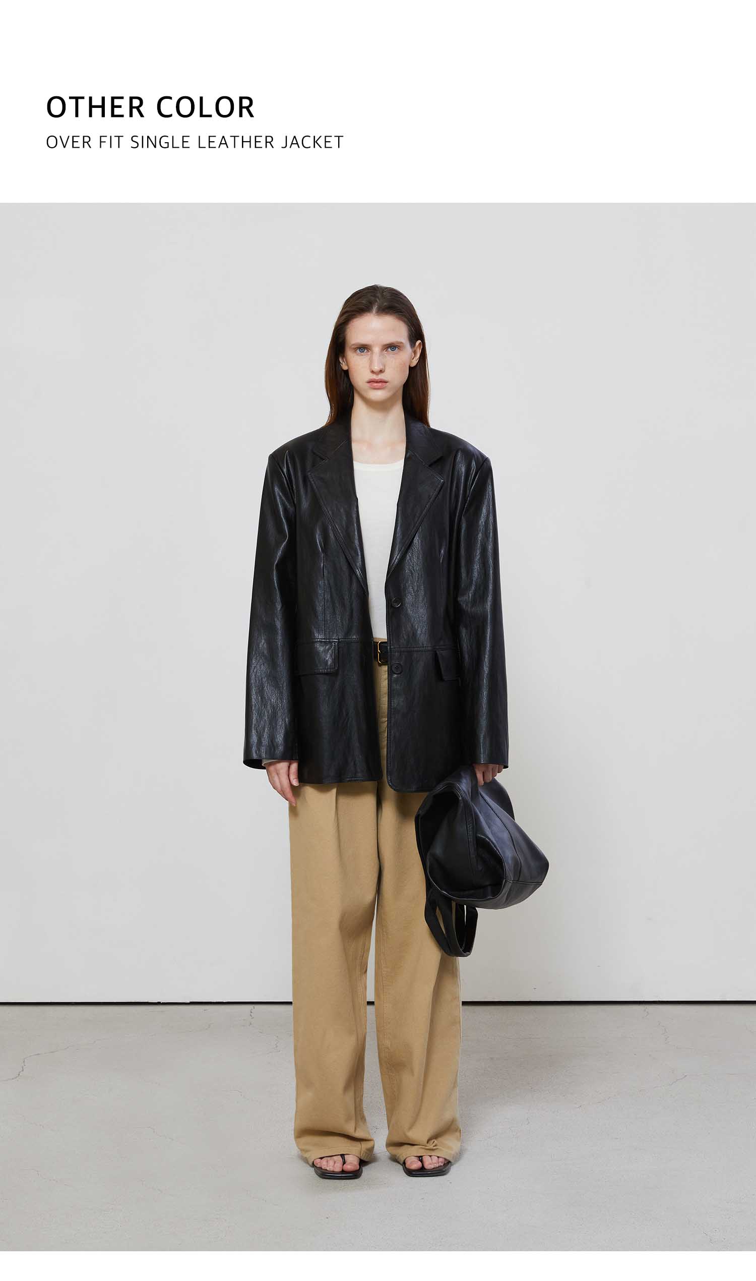 ジャケット [NOTIA]SINGLE LEATHER JACKET - 2COLORS MUSINSA | NOTIA OVER FIT SINGLE LEATHER JACKET - BROWN